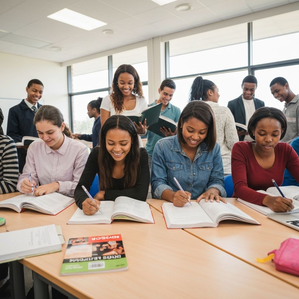 Students learning together